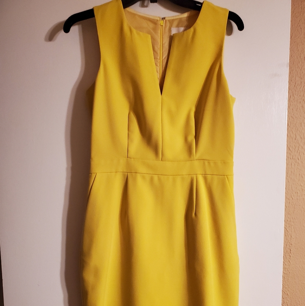 Yellow sleeveless dress